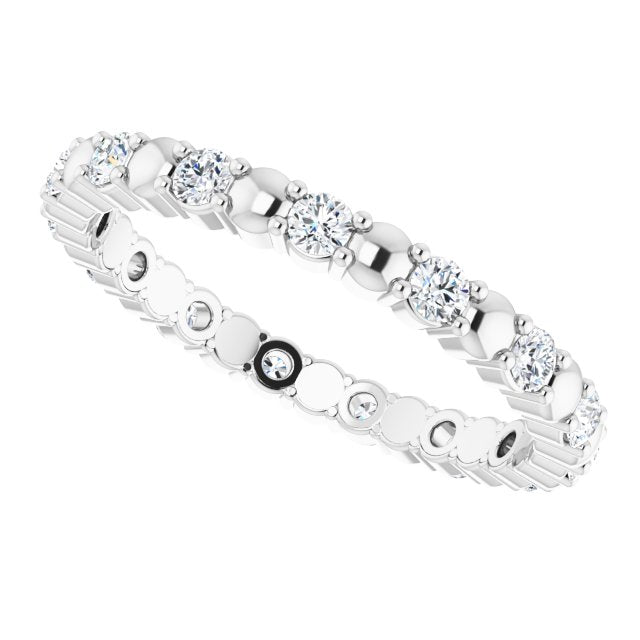 0.45 ct. Round Diamond Stackable Eternity Band-VIRABYANI